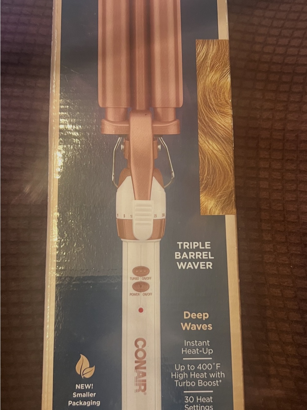 Triple Barrel Hair Waver - Rose Gold and White